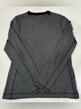 Lululemon Men's Metal Vent Tech 1.0 Long Sleeve Heathered Gray Slate Mesh Large
